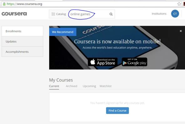 Coursera-home page